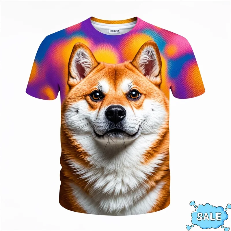 New Vintage 3D Printed Cute Doge Cheems T Shirt Shiba Inu Graphic Tee Shirts Unisex Funny Streetwear T-shirts Mens Clothing Tees