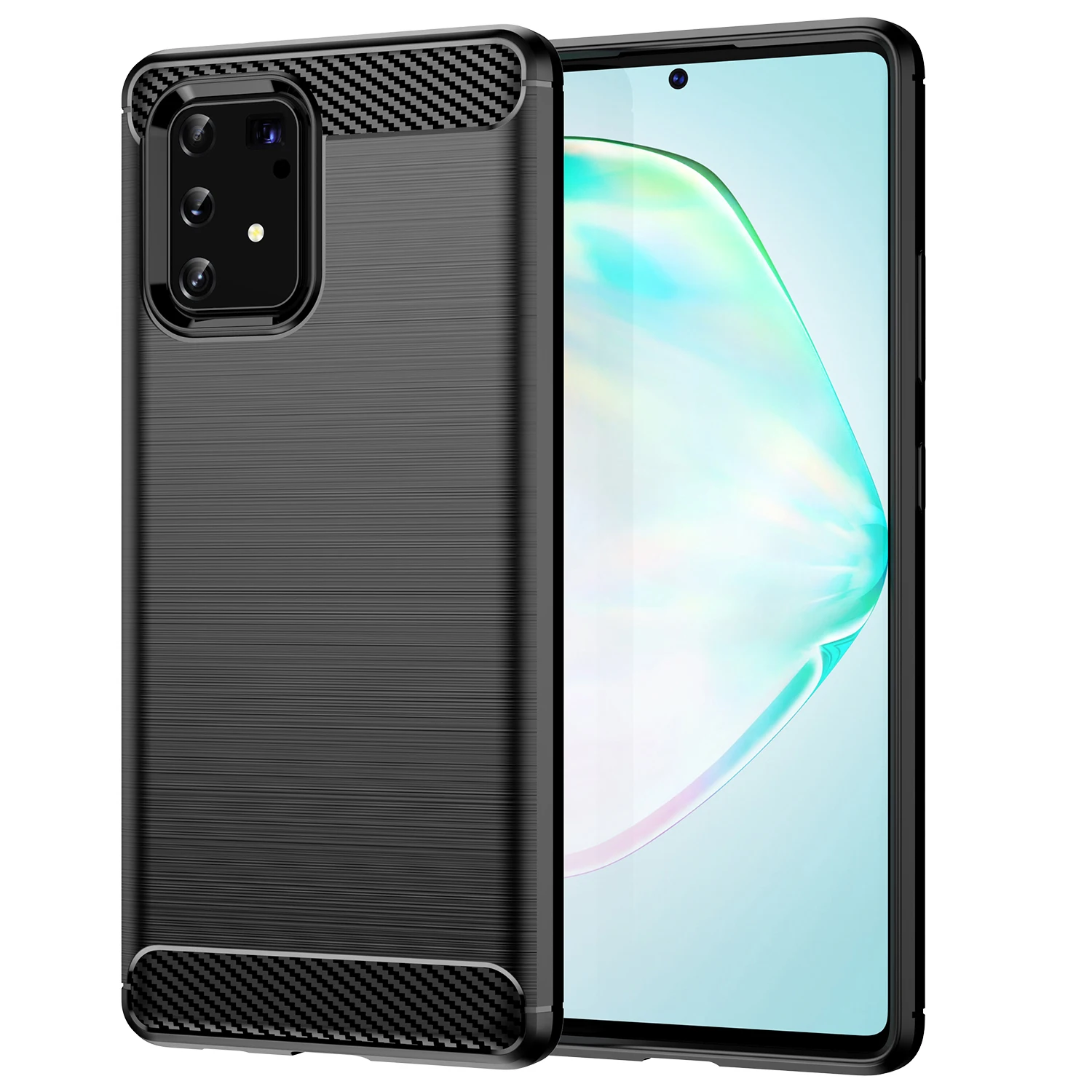 Gebürstet Fall A91 5G A80 A82 Carbon Faser Telefon Abdeckung Für Samsung Galaxy A90 Stoßfest Fällen Coque Fundas