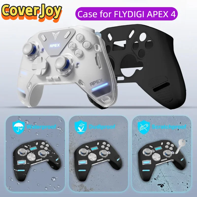 CoverJoy Silicone Case for FLYDIGI APEX4 Controller Dustproof Slim Lightweight & Shockproof Cover in Solid Color
