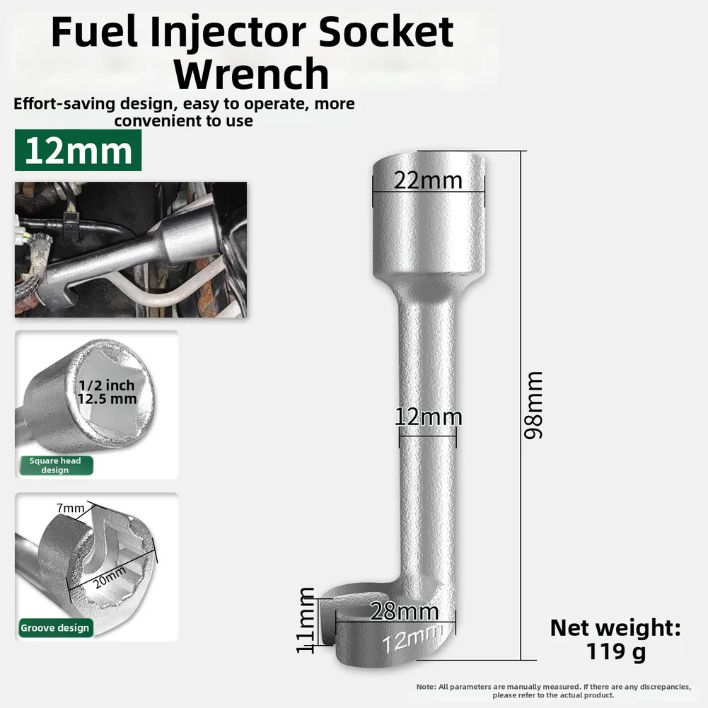6 Piece L Shape Wrench Set 12mm to 19mm for Car Maintenance Applications Made of Solid 45# Steel for Long Lasting Use