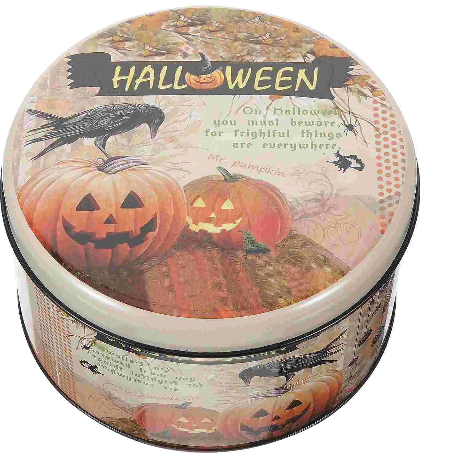 European Style Halloween Candy Box Cookies Decorative Storage Boxes Box Chocolate Tin Storage Gift Packaging Decorative