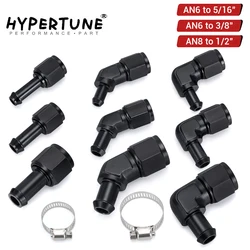 Female AN6 AN8 Swivel Barb Fittings Adapter 0 45 90 Degree Quick Connect Aluminum Elbow Adapter Swivel Hose Fitting Black