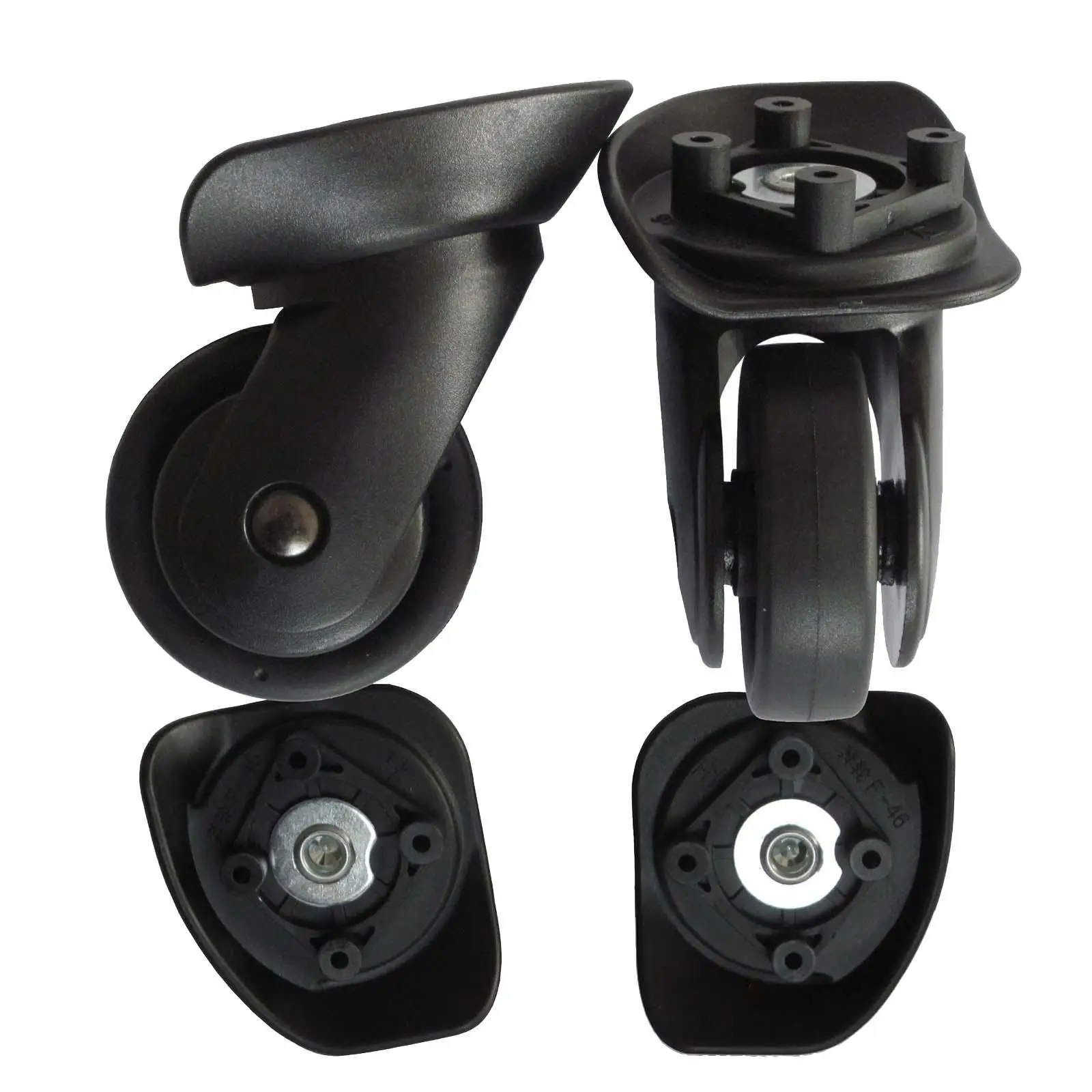 2x Luggage Suitcase Wheels Silent 360 Rotation Swivel Wheels for Trolley Case Shopping Carts Travelling Bag Suitcase Accessories