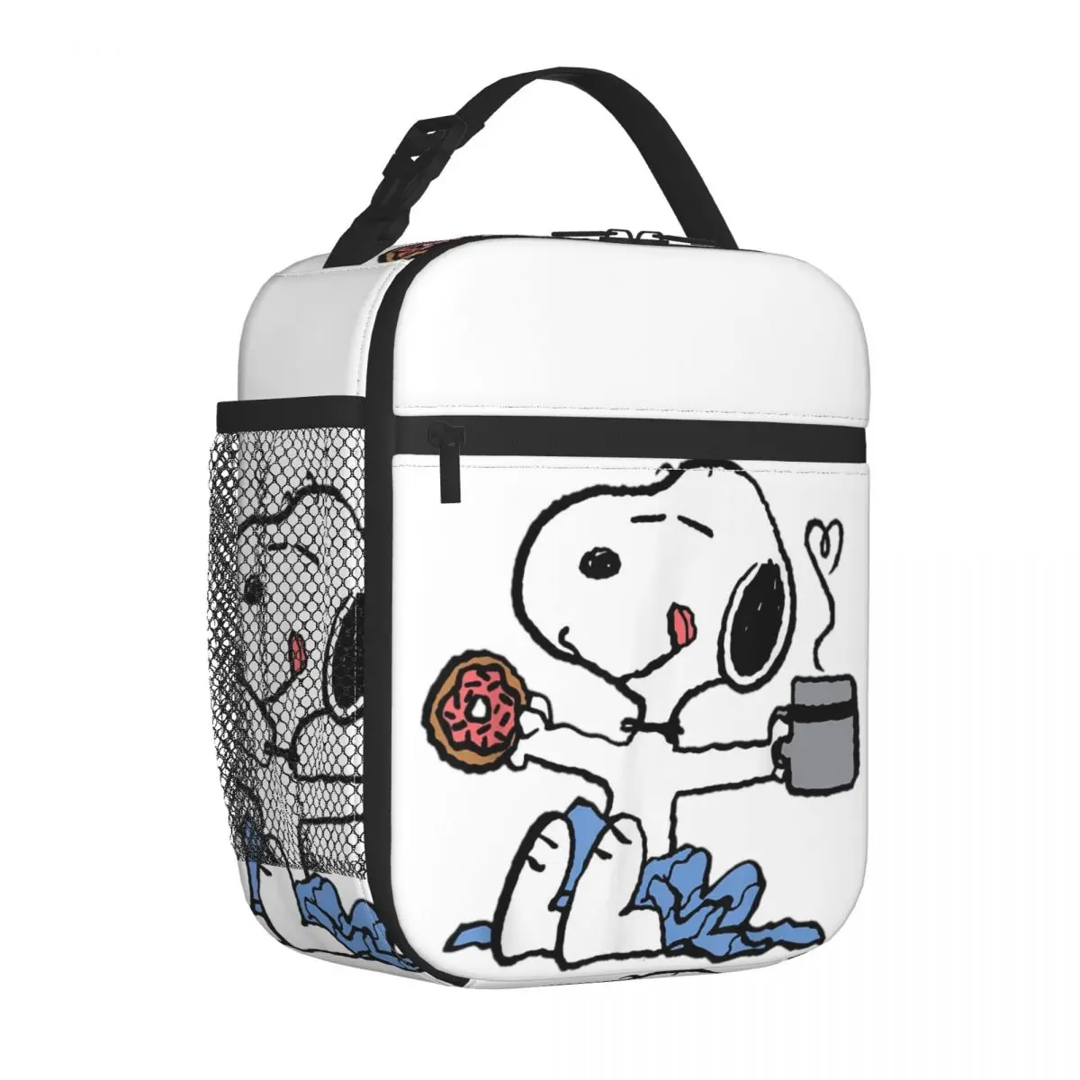 Peanuts Donut Coffee Snoopy Insulated Lunch Bags Leakproof Reusable Thermal Bag Lunch Box Tote Work Picnic Food Handbags