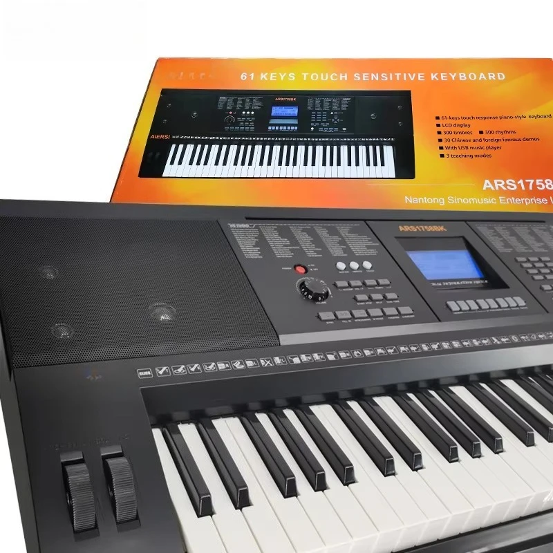 

Профессиональное электрическое пианино с двойным шкивом, электронный орган, фортепианная клавиатура, 61-клавишная USB-функция, фортепиано, музыкальные инструменты