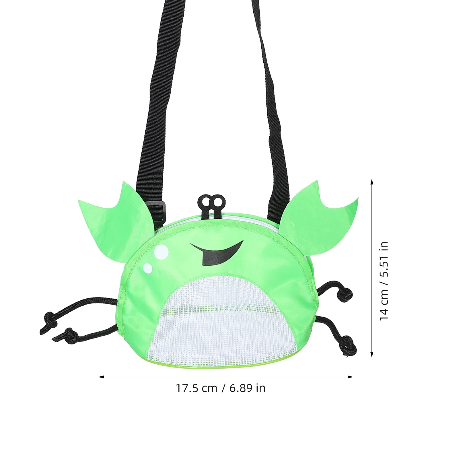 حقيبة شاطئ للأطفال على شكل سرطان البحر، حقيبة شبكية ذات سعة كبيرة، منظم أساسيات الشاطئ للفتيات الصغيرات، حقائب على شكل صدفة البحر #3