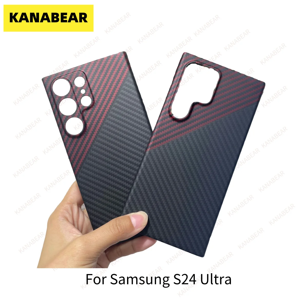 KANABEAR is suitable for Samsung S24 Ultra Kevlar phone case color blocking S24 series aramid fiber S24 protective case