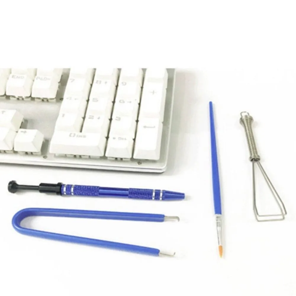 4/6pcs Professional Keyboard Cleaning Tool Kit Household with Storage Bag Keycap Puller Mini DIY Keycap Lube Brush Cybercafe