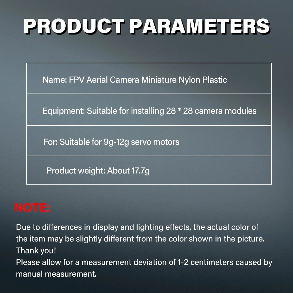 9IMOD Mini Camera Platform 20G FPV Camera Mount Dual Axis Servo Gimbal 28x28mm Camera For FPV