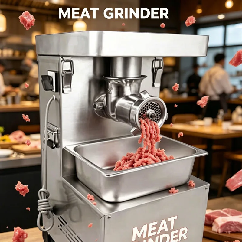 

Stainless Steel Electric Meat Grinders Home Sausage Stuffer Meat Mincer Heavy Duty Household Mincer