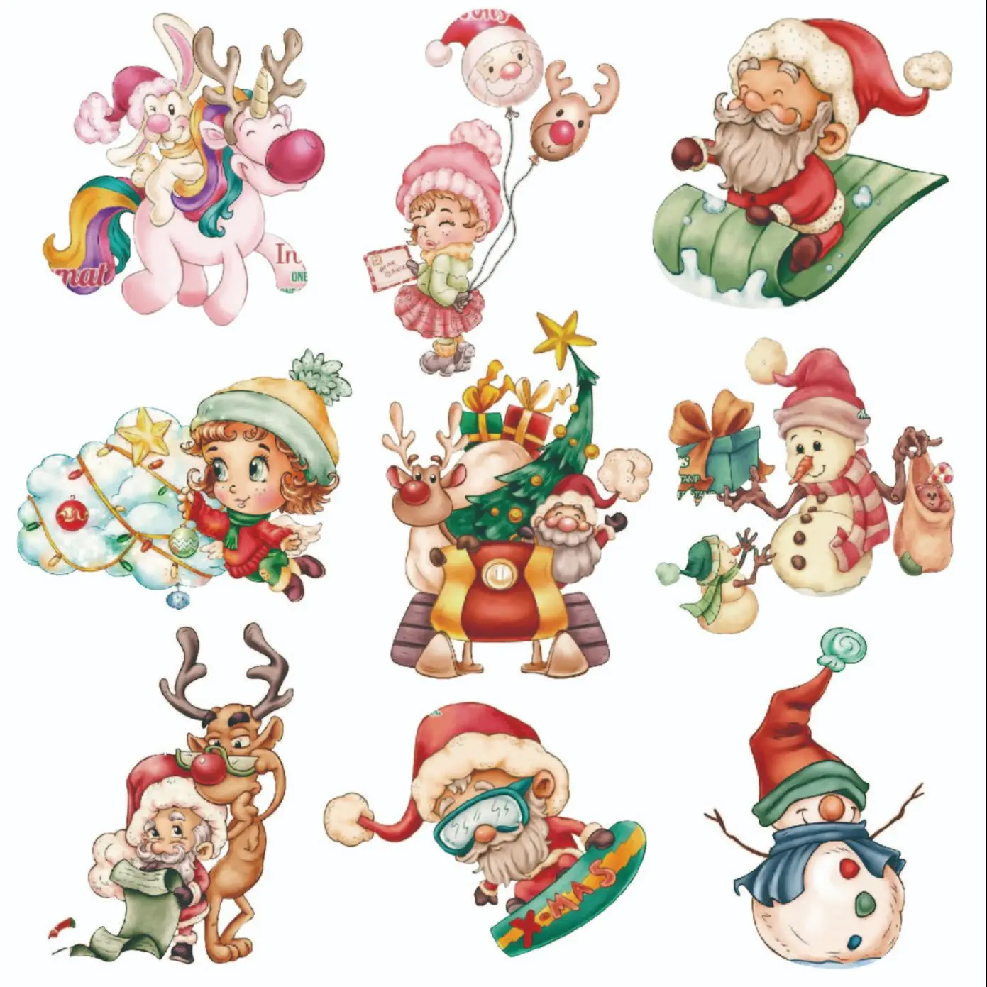Christmas Snowman Reindeer Girl Old Man Metal Cutting Layering Die Scrapbook Die Photo Album Decor DIY Card Craft 2022 New