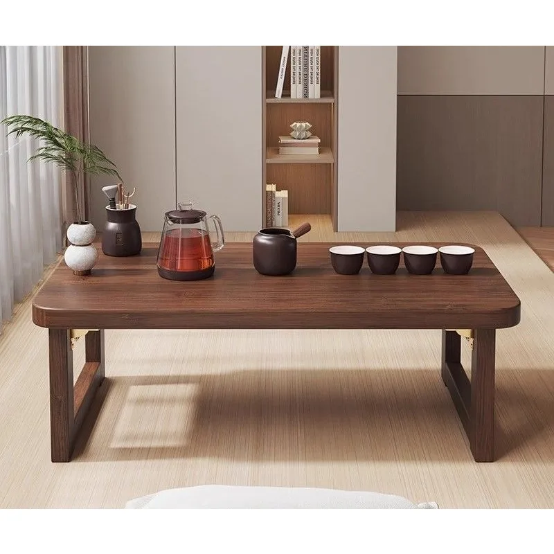 Foldable Tatami Style Low Table Bay Window Bedroom Tea Table Small Dining Table Japanese Kotatsu Living Room Table Coffee Table