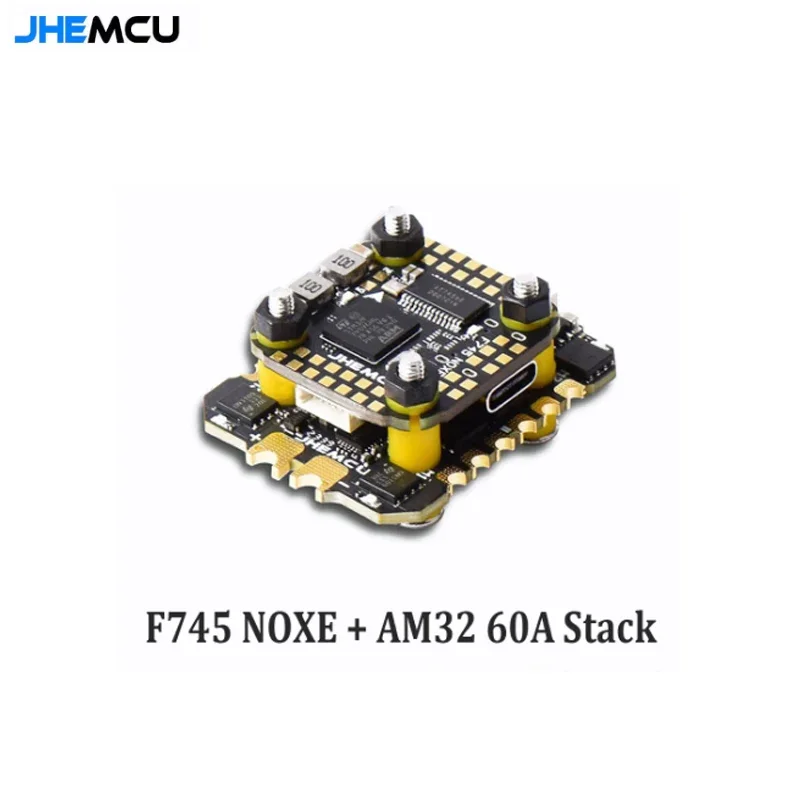 JHEMCU F745 Mini Flight Controller Stack ICM-42688-P F745 Flight Controller AM32 60A 4in1 ESC 3-6S for RC FPV Drones