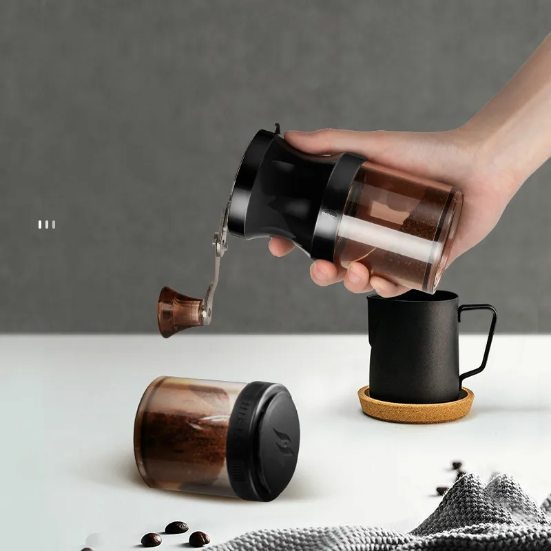 Mini hand-cranked coffee grinder machine, modern home life manual grinding beans pepper powder