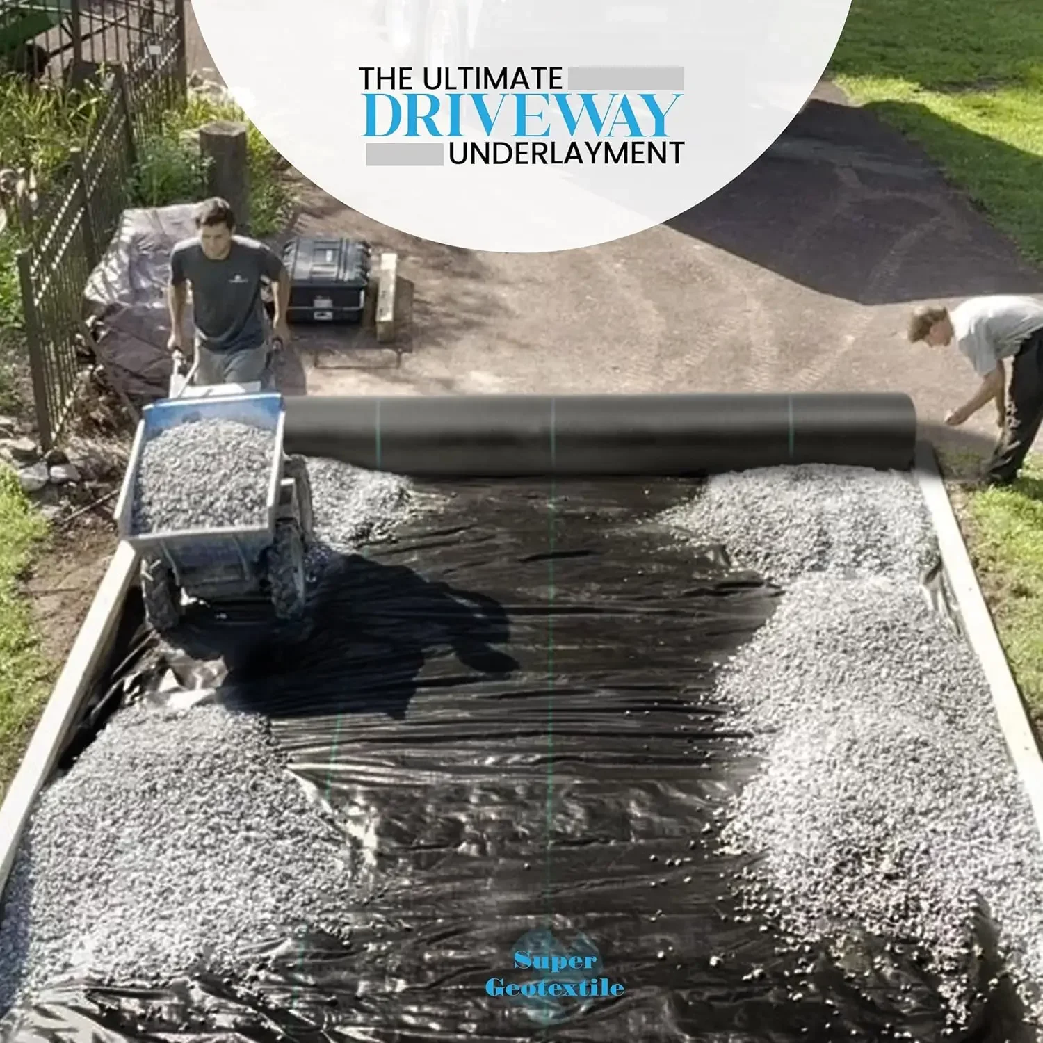 

[Flash Sale, Clearance!]Woven Geotextile Fabric for Driveway and Road Stabilization, Construction Underlayment, Erosion Control