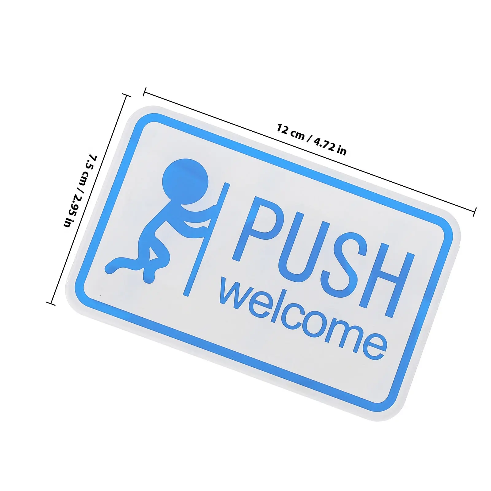 2Pcs Self-Stick Acrylic Push Pull Sign for Glass Doors Adhesive Door Indicator Perfect for Retail Offices Restaurants