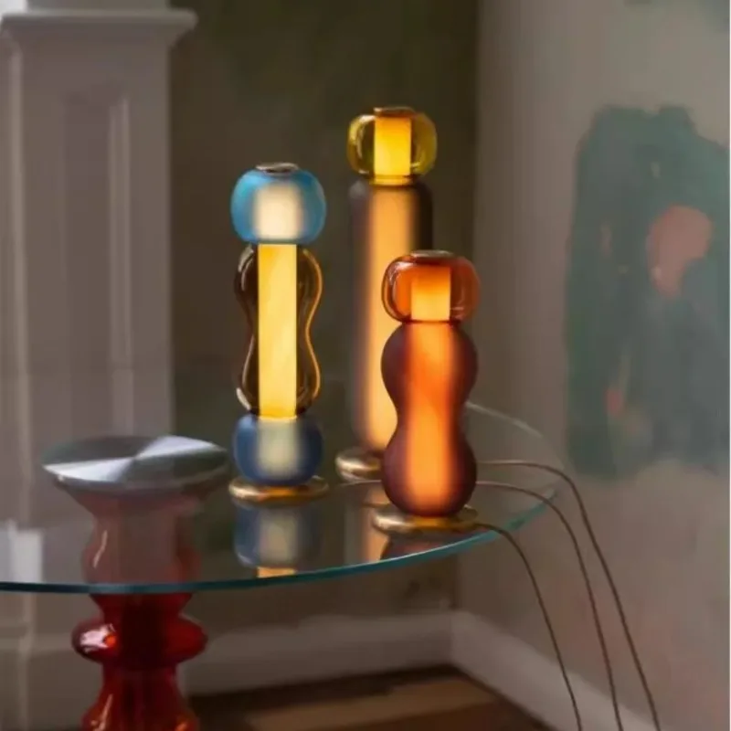 

Nordic Color Pendant Lamps Creative Personality Bedroom living room Kitchen Restaurant Bar Counter Art Stained Glass Chandelier