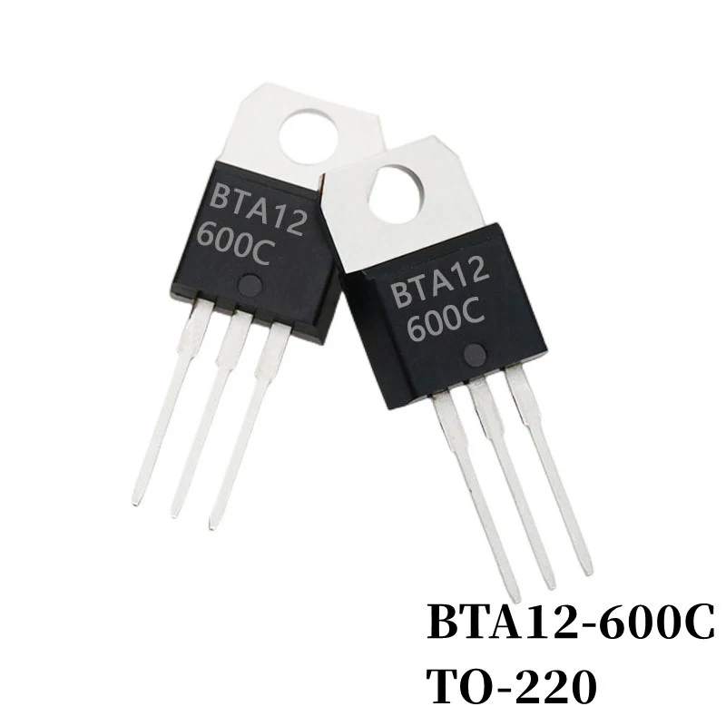 5 ~ 500Pcs BTA12-600B BTA12-600BW BTA12-600C BTA12-600CW BTA12-600SW BTA12-600TW DIP Thyristor TO-220 12A/600V Triac Large Chip