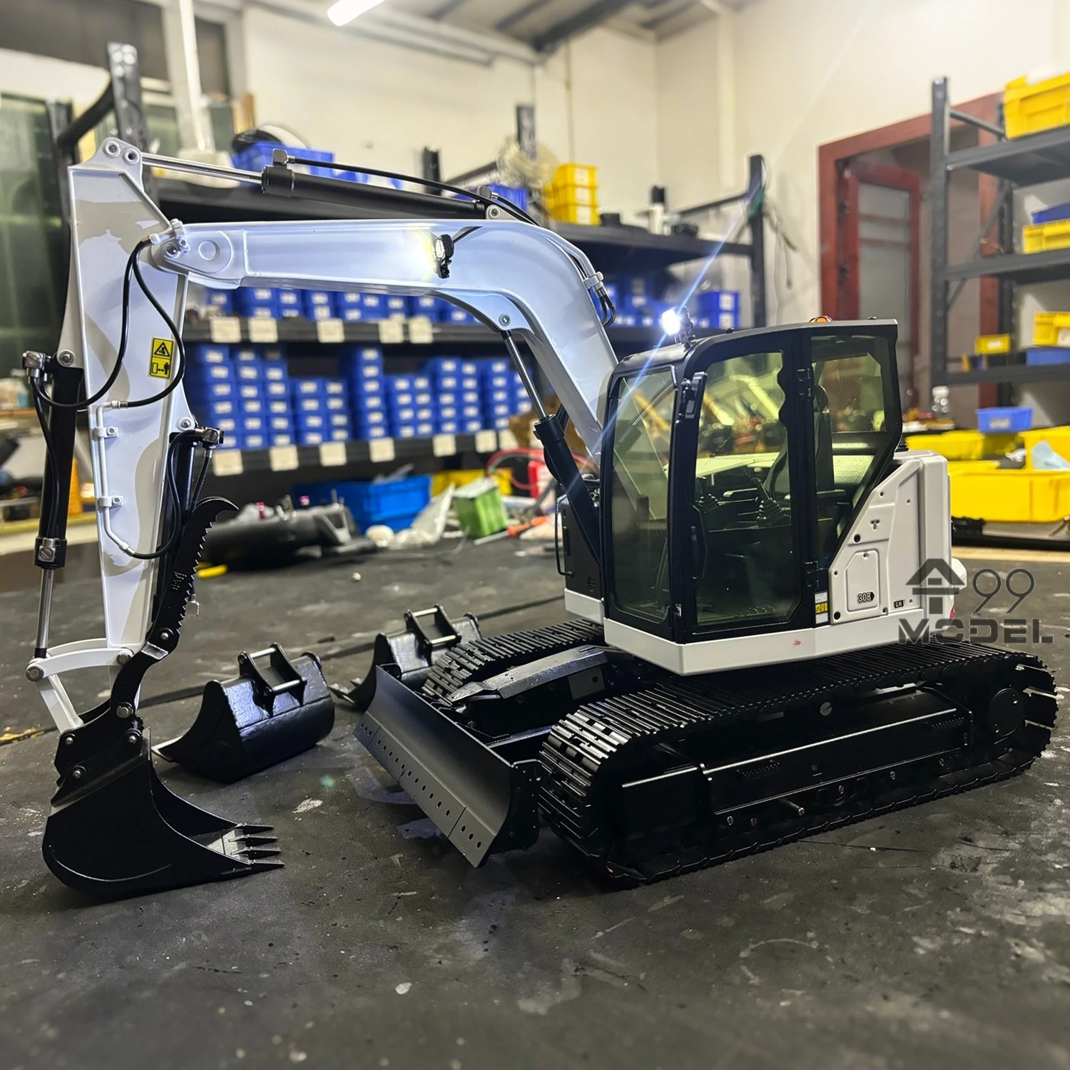C308 Mini Excavator 1/14 Hydraulic RC Excavator Small Metal RTR Model Engineering Machinery Remote Control Truck Boy Toys