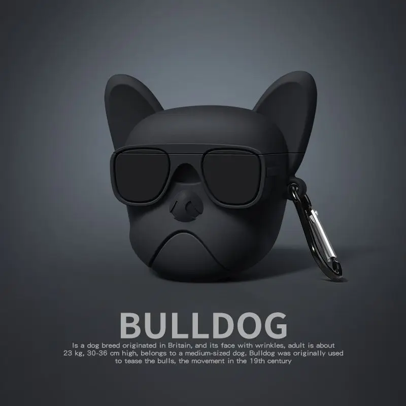 Porte-clés bouledogue mignon pour Apple AirPods merveilleuse Isabel, étui pour écouteurs sans fil en silicone, chien de dessin animé, housse pour AirPods 2, 3, Pro Box, nouveau