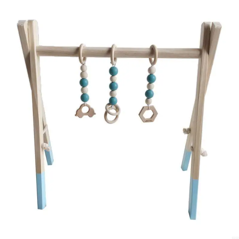 

Q22D Baby Gym Frame Pendant Fitness Rack Wooden Hanging Appease Comfort Soothing Toy