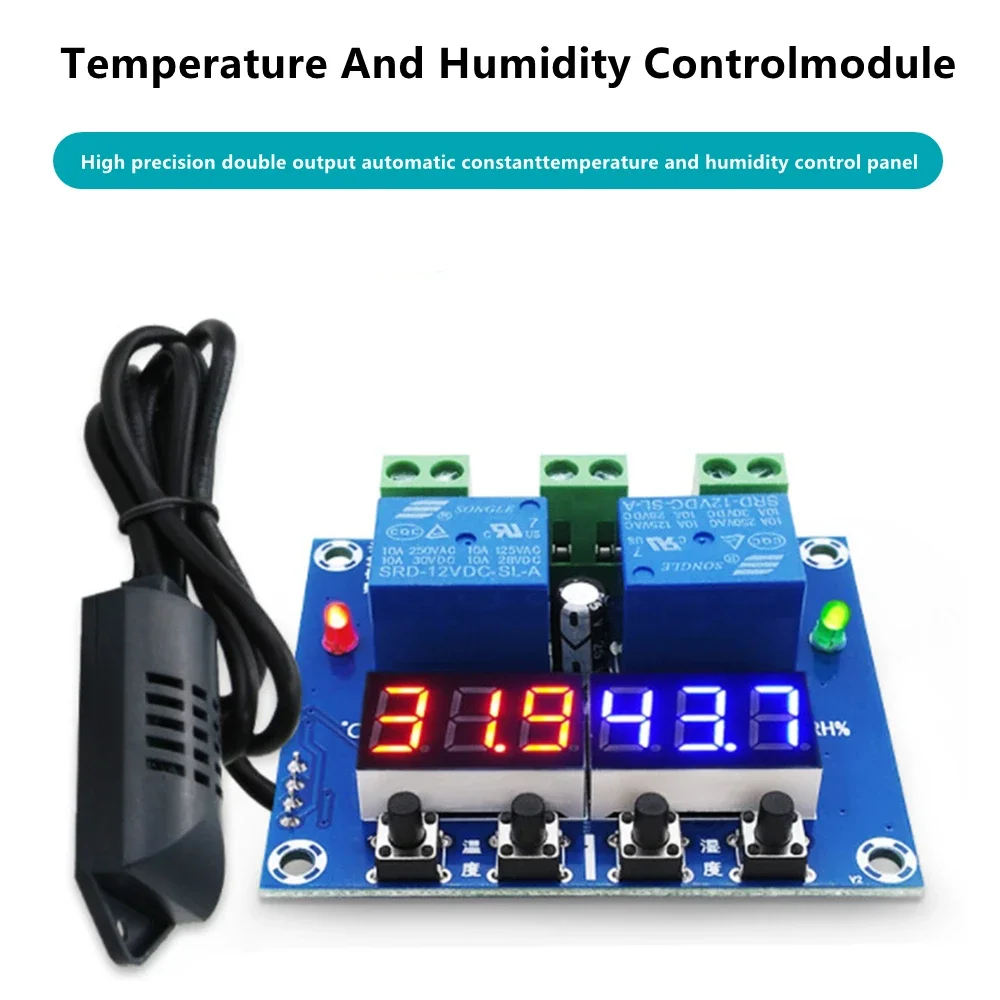 High Precision XH-M452 Temperature And Humidity Control Module Digital Display Word Double Output Automatic Constant Temperature