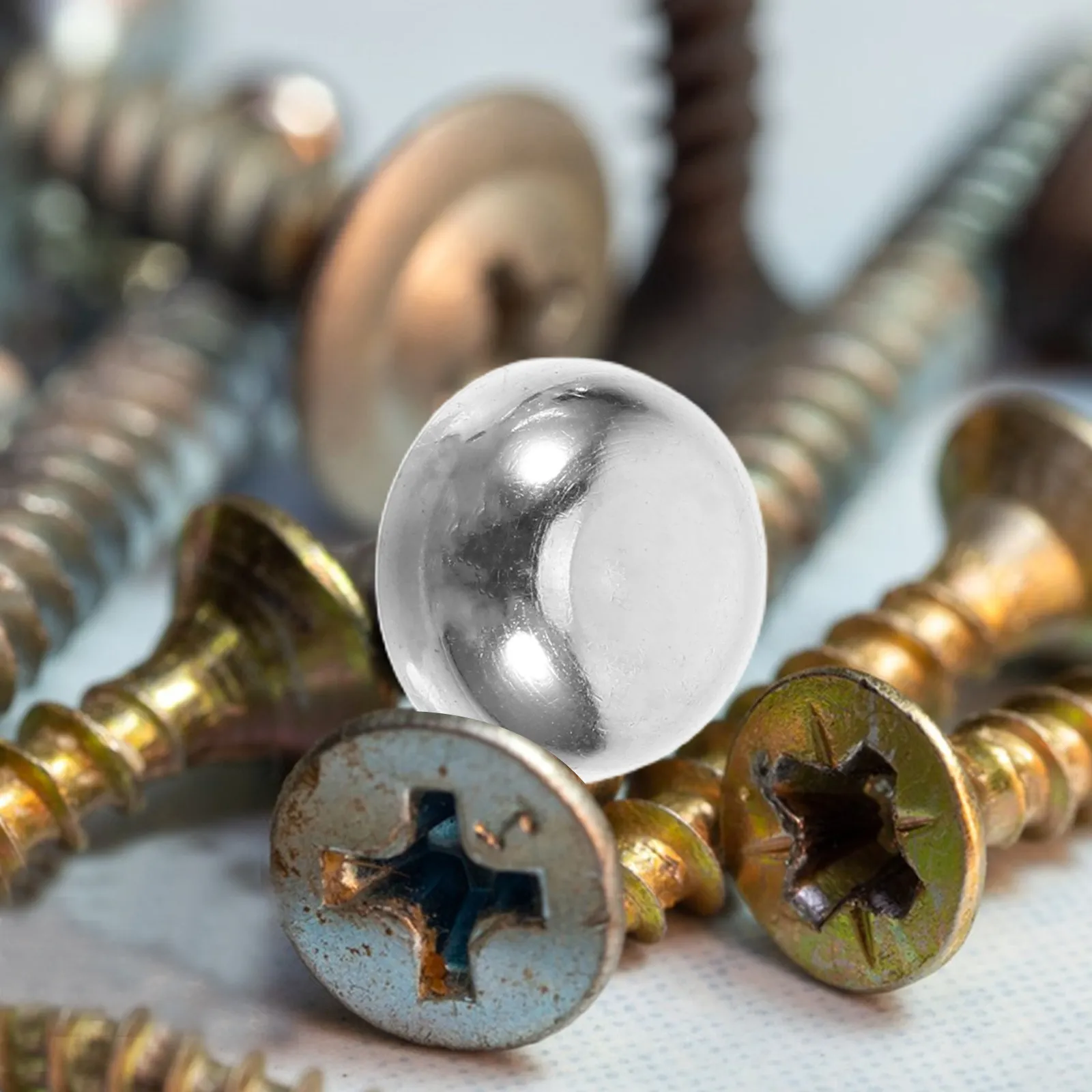 8Pcs Decorative Screw with Caps Self Tapping Fasteners Curved Design for Wall Hangings Furniture Decorative Hardware