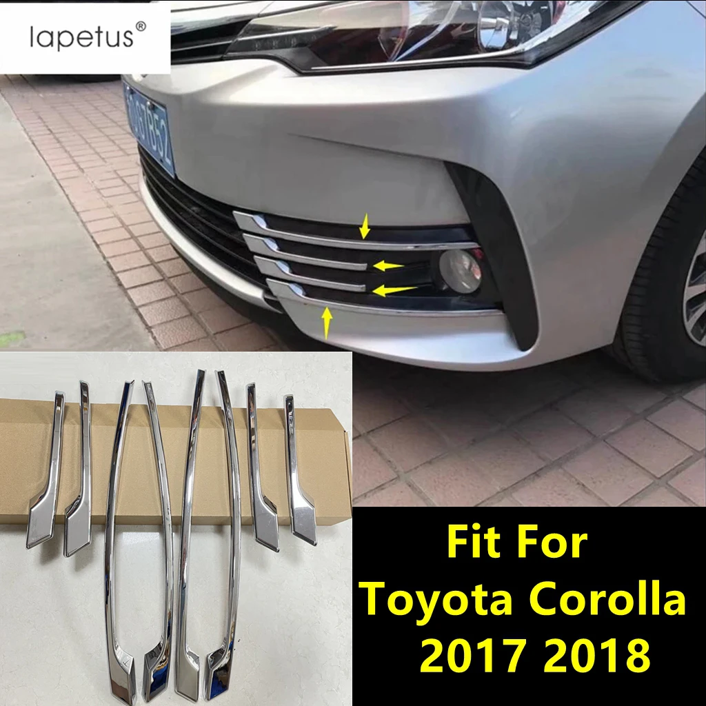 

Accessories For Toyota Corolla 2017 2018 ABS Chrome Front Fog Light Lamp Eyelid Eyebrow Grille Grill Cover Kit Trim Accessories