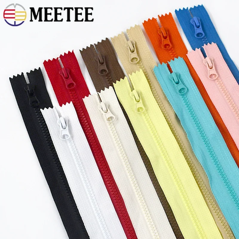 

3/5Pcs Meetee 3# 15/20/25/30cm Resin Zipper Auto Lock Close-End Zippers Jacket Coat Sewing Zips Repair Kit Bag Garment Accessory