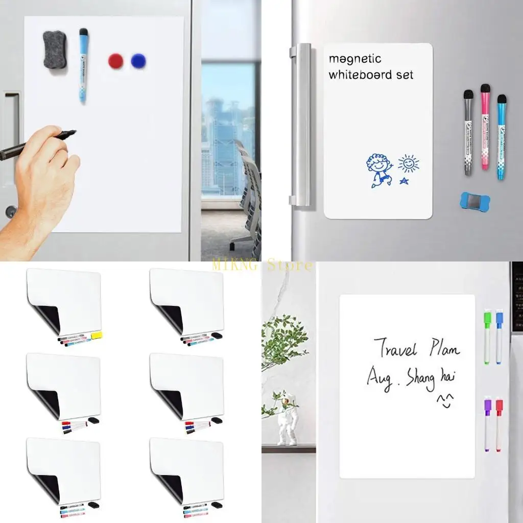 Whiteboard with Drying Erase 3 Markers for Refrigerator Grocery List best sale