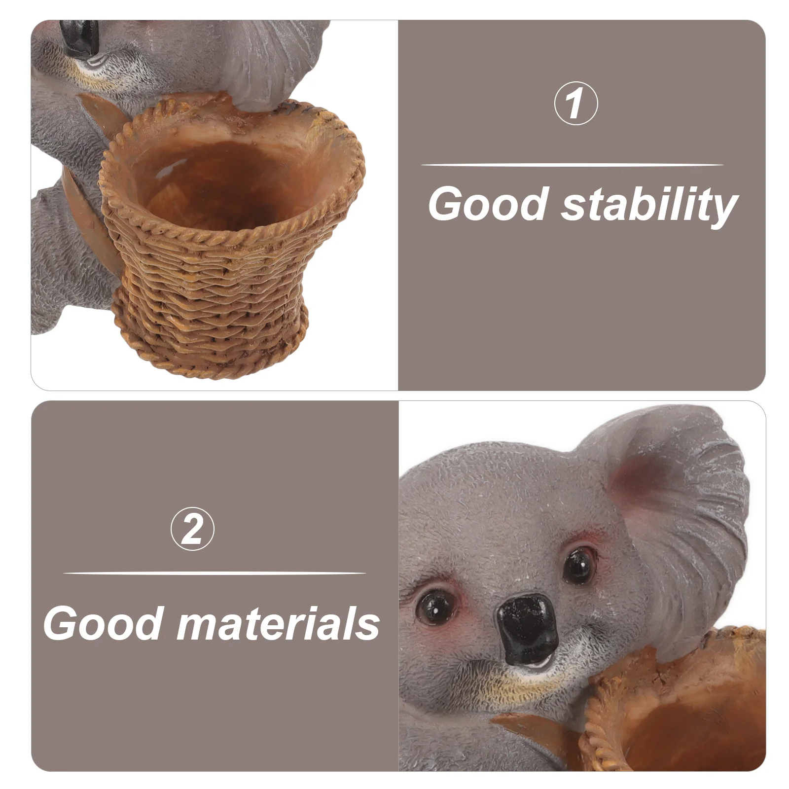 

Cute Koala Aquarium Decoration Fish Aquarium Decoration Tank Ornament Miniature Animal For Home Office Garden Decor