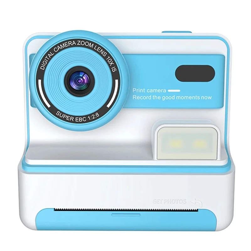 Kids Mini Instant Print Camera 30MP HD 1080P Selfie Digital Camera Thermal Print Camera Fun DIY Gift