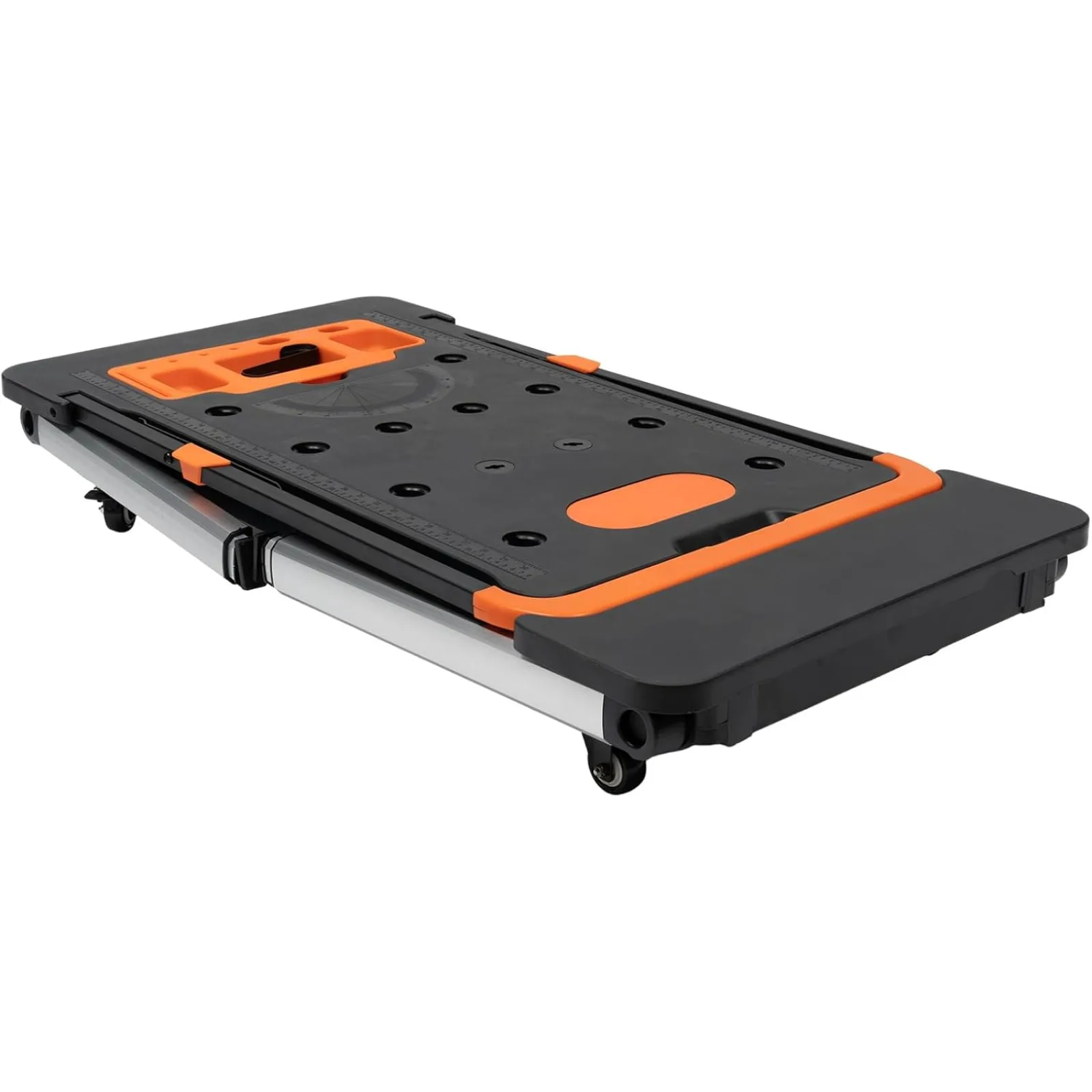 منصة عمل متعددة الوظائف 7 في 1، ومنضدة عمل محمولة قابلة للطي، يمكن استخدامها كشاحنة يدوية، وحصان منشار، وشاحنة سيارة، وعربة #6