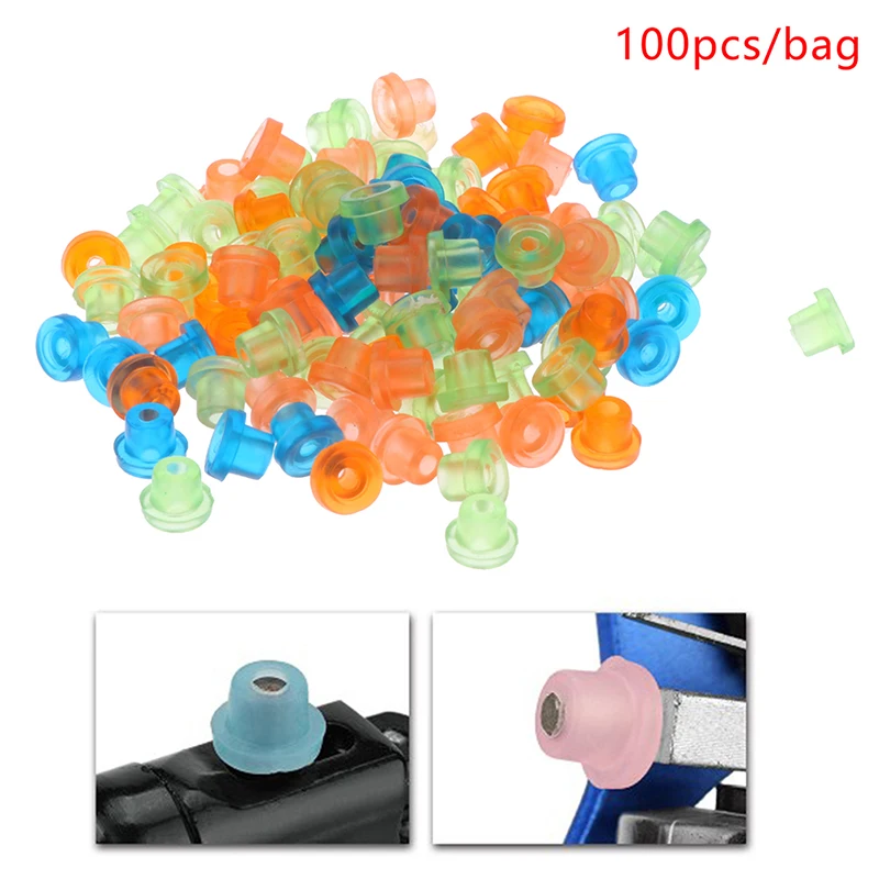 100pcs/lot T Shape Tattoo Machine Rubber Nipple Half Grommets Piston Pin Needle Mat Pad Cushion Pin Cushion