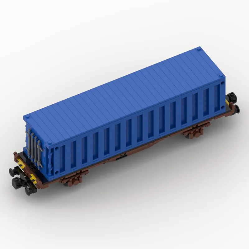 

Freight Wagon, container, trains, double axle flatbed trucks, city trains, children's toy building blocks for Christmas gifts