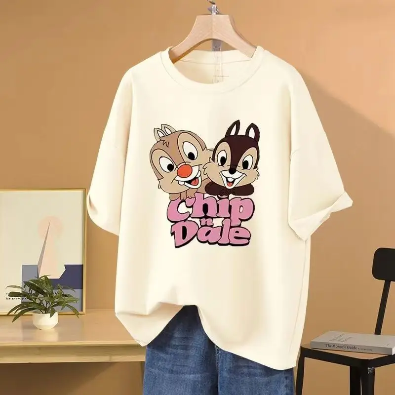 Summer 100% Cotton T Shirt Cartoon Printed T-shirt Graphic Women Clothing Oversized Top Maternity Clothes Pregnancy Big Size Tee