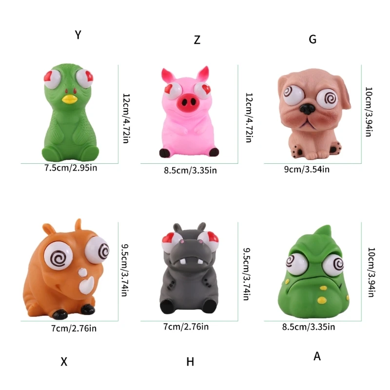 Squeeze Animal Fidgets Toy Novelty Eye-Popping Decompress Toy Kids Favor Gift