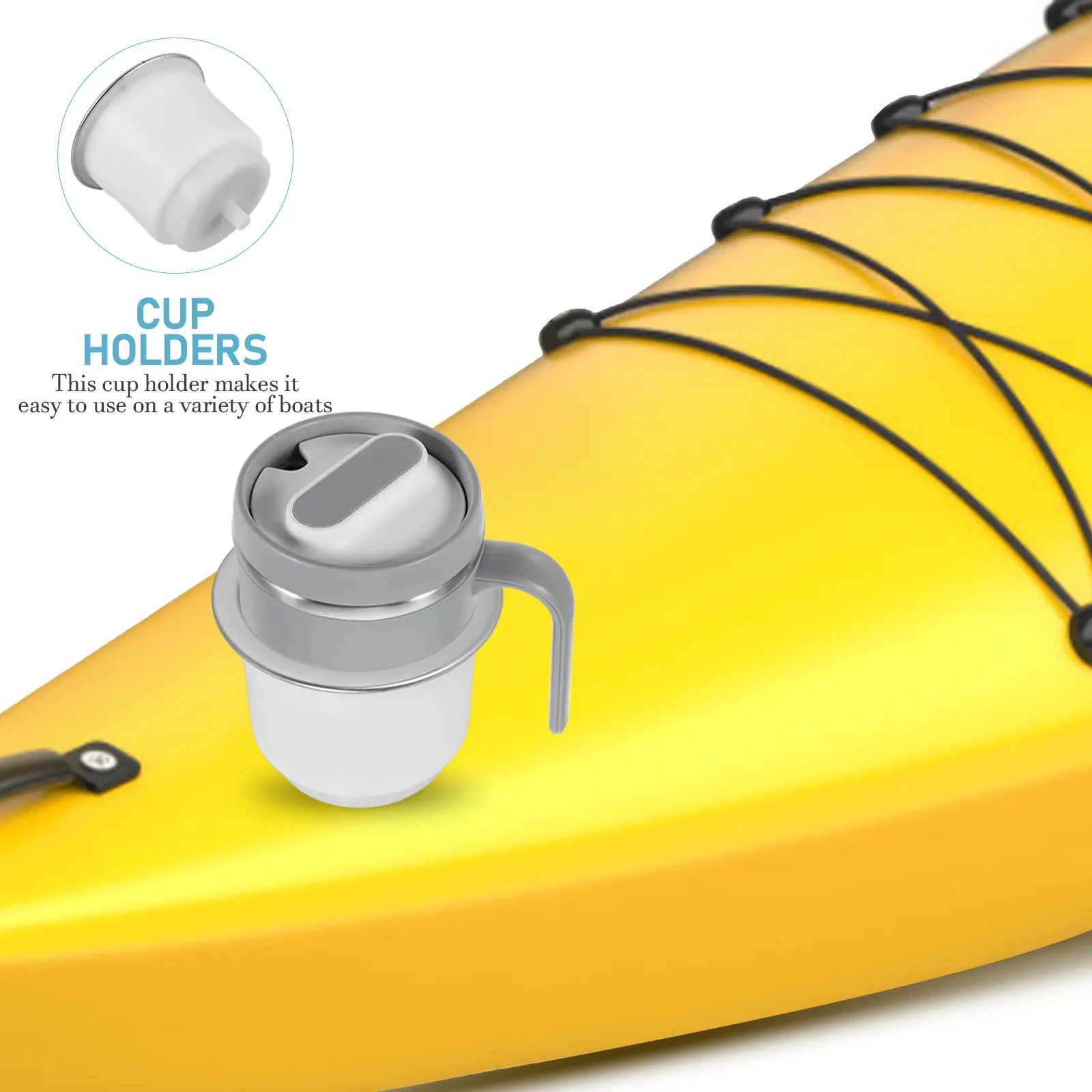 Universal Nylon Cup Holder Insert for Couch Sofa Boat Rv Pontoon Cup Holders for Drinks Spill-Proof Desk Car Home Office - view 6