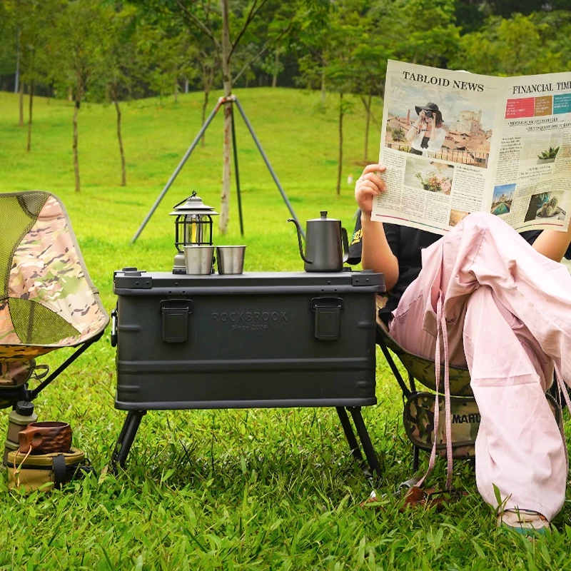 กล่องเก็บของอลูมิเนียมแมกนีเซียมอัลลอยด์ Keli กล่องตกแต่งแบบพกพาหนามัลติฟังก์ชั่น