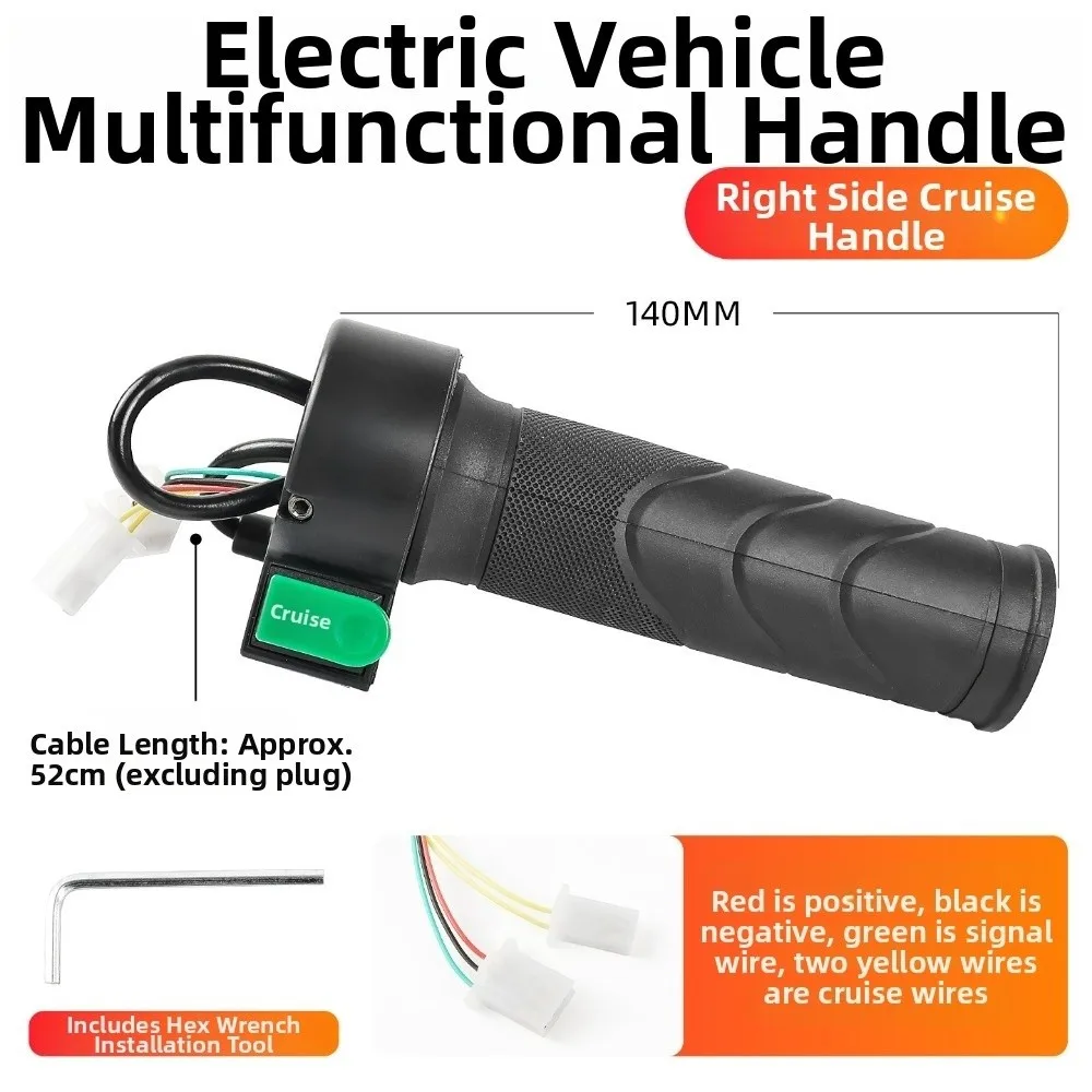 Universal Electric Vehicle Acceleration Handle Sensitive Black Tricycle Speed Regulator Handle Control