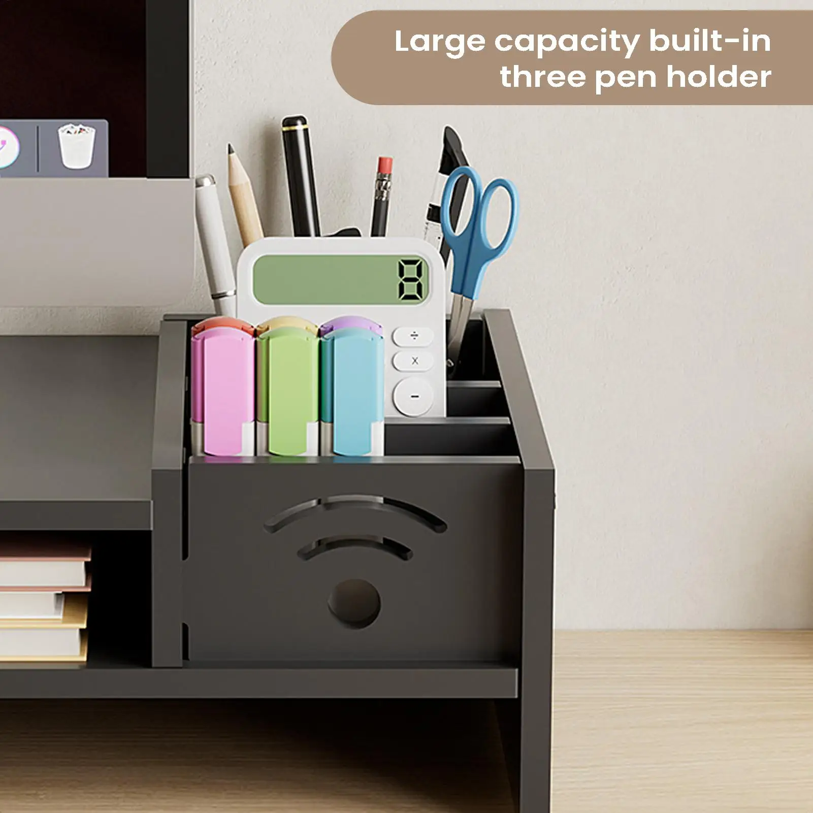 

Подставка для монитора для стола, двухъярусная эргономичная полка, подставка для монитора высотой 4,3 дюйма с органайзером для хранения для дома, ноутбука, ПК, ТВ, работы