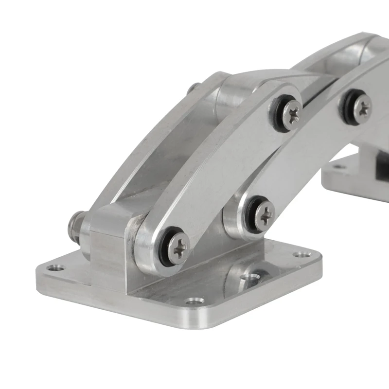 Adjustable 90° Degree Hidden Scissor Hinge Base Bracket Aluminum SS Hardware Mount with Screws Washers Nuts Nylon Shaft Bushings