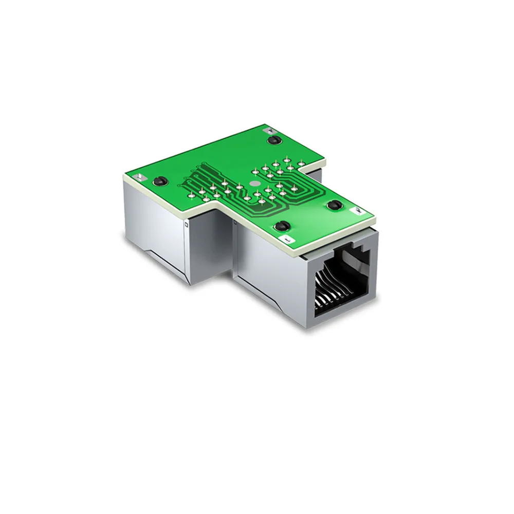 2 pces 1 a 2 vias lan rj45 extensor divisor ethernet adaptador para conexão de cabo internet 1 entrada 2 saída de alta qualidade