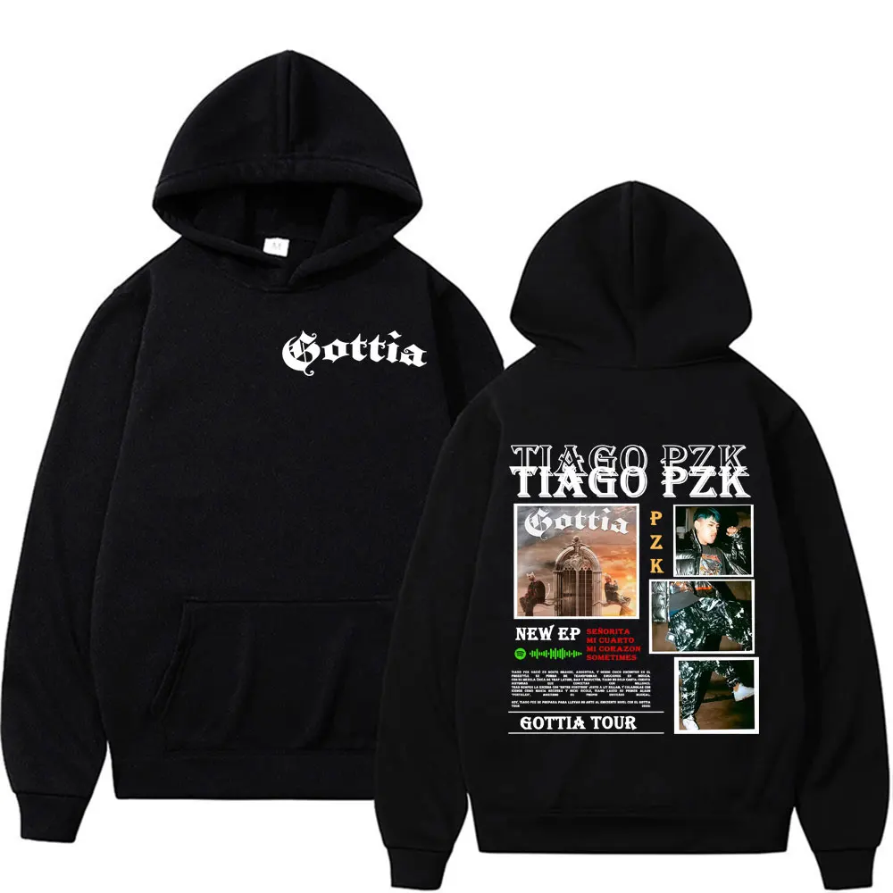 

Rapper Tiago Pzk Gottia Tour 2025 Graphic Sweatshirt Men's Clothing Vintage Hip Hop Street Hoodies Casual Oversized Print Hoodie