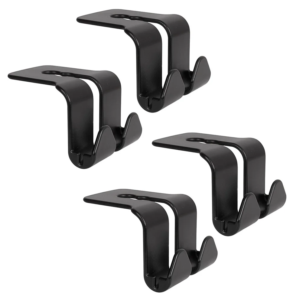 

4pcs Universal Car Seat Headrest Durable Multi-Functional Backseat Hangers Vehicle Storage Hooks Back Seat Double Hooks Auto