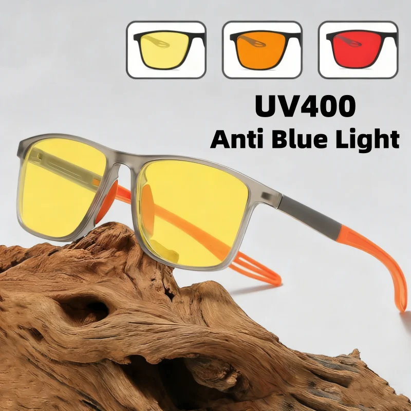 

Ultra-Lightweight Sports Night Vision Blue Light Blocking Glasses Outdoor UV Protection Eyewear Competitive Gaming Goggles