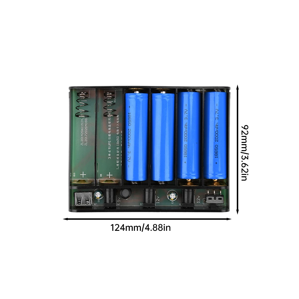 5V 9V 12V Ausgang UPS Unterbrechungsfreie Stromversorgung Powerbank-Box für Router Handy Stromspeicher-Gehäuse 6x 18650 Batterie – Detail 21