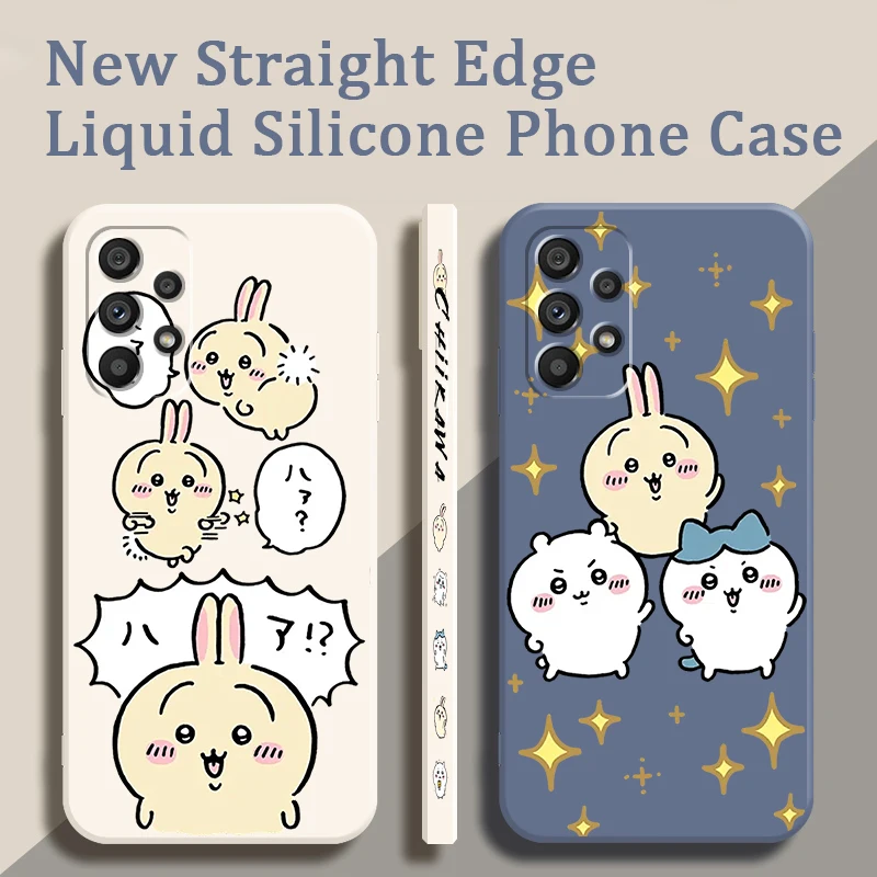 

Hot Cute C-Chiikawa U-Usagi Liquid Left Rope For Samsung Note 20 10 A54 A31 A14 A03 A22 A34 A04 A24 A25 Ultra Plus 5G Cover