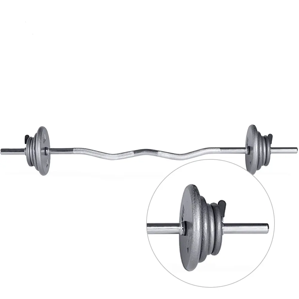 Padded Grip Curl Barbell, Gym Free Weights Weight Lifting Installation Equipment