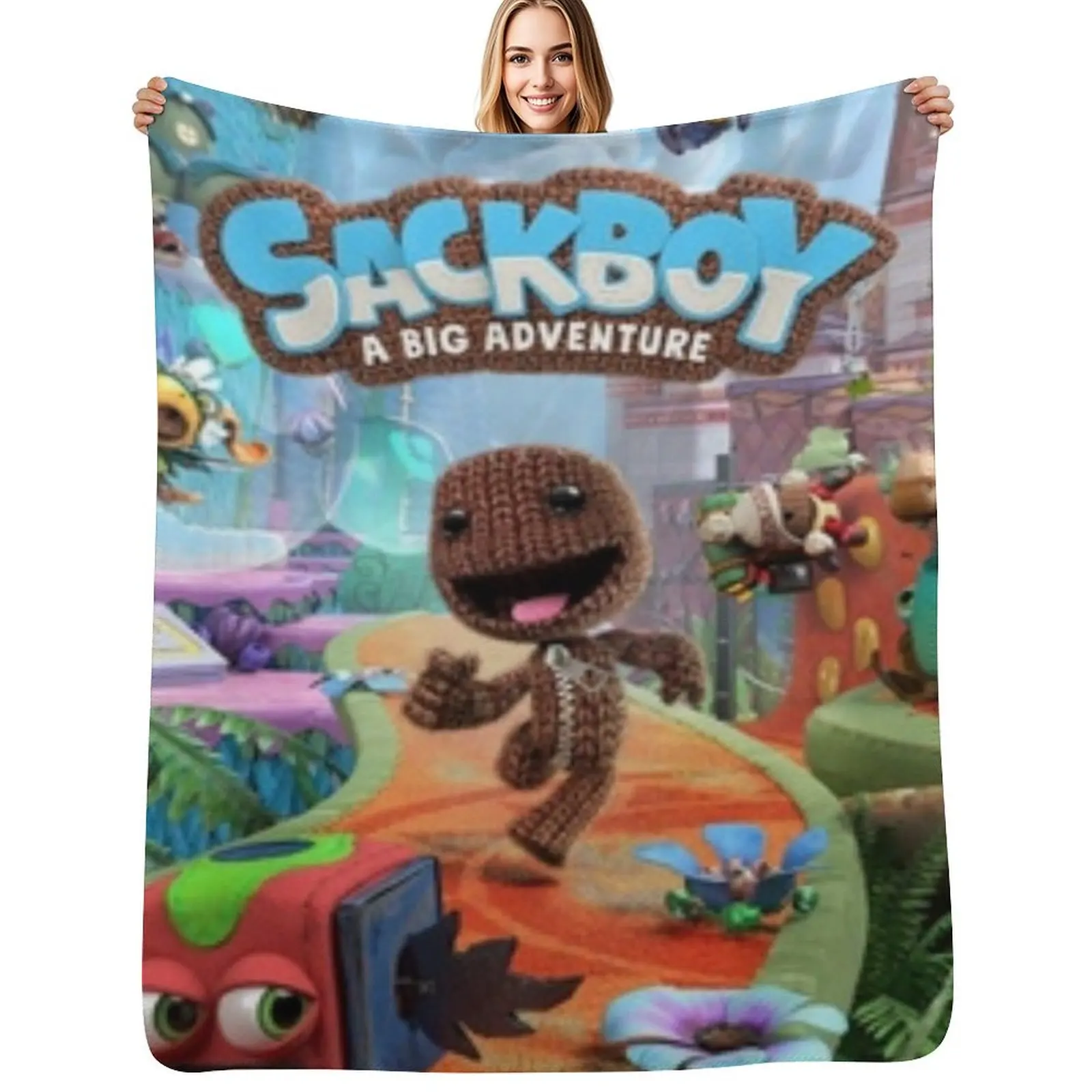 

Sackboy Throw Blanket Decorative Sofa Beautifuls Weighted Bed covers Blankets